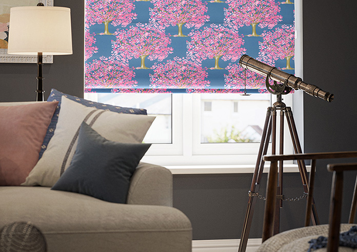 Classic Woodland, Ocean - Motorised Roman Blind - Image 5
